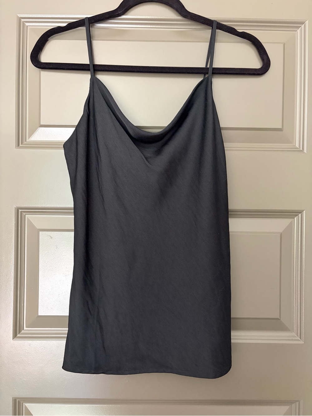 LOFT Black Cowl Neck Satin Camisole